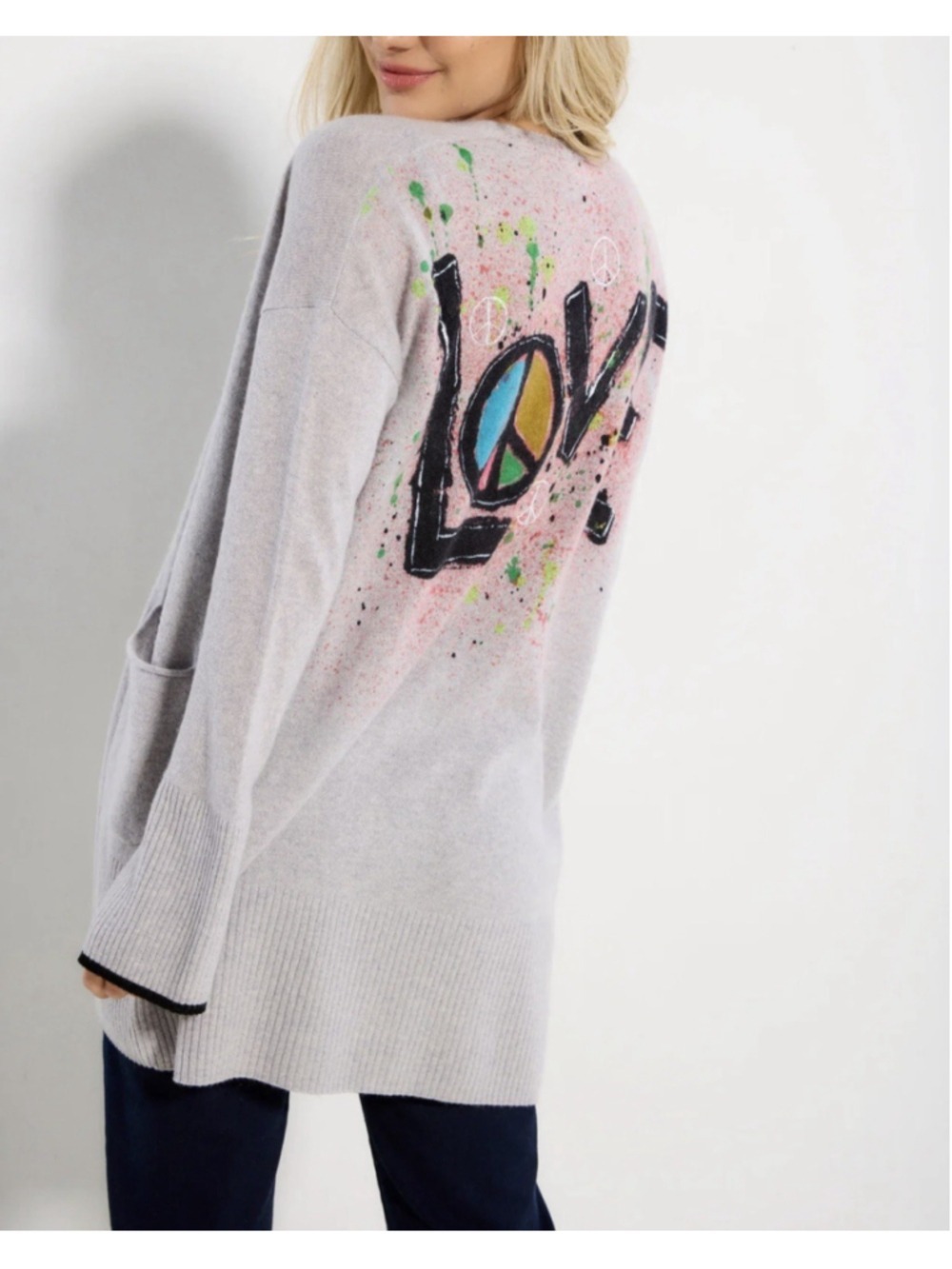 LISA TODD FOUND LOVE CASHMERE CARDIGAN SWEATER SIZE SMALL